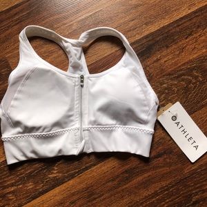 Athleta sports bra white xs